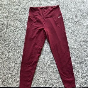 Maroon full length leggings